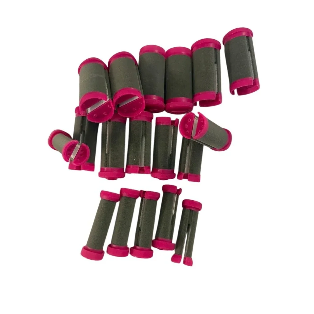 Conair Xtreme Instant Heat Ceramic Hot Rollers Replacements Lot of 18 Pink Gray